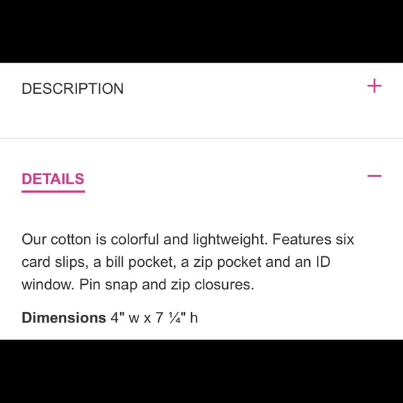 Vera Bradley card case - Picture 5 of 5